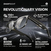SmartSight AI smart glasses with clear lenses: 150+ language translation, Bluetooth 5.0 calls, 800W camera, AI wake-up, intelligent recognition
