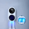 Automatic toothbrush dryer with UV blue light sterilization chamber close-up