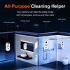 PuRuiKai electric window cleaning robot all-purpose use cases shown in bathroom and shower environment cleaning full-house glass, frame mirrors, tiles, marble, and wall surfaces