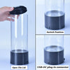 Color changing LED jellyfish night light assembly guide showing how to open the lid, switch position on base, and USB-DC plug-in connector location