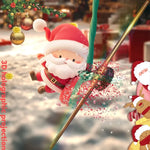 3D hologram fan projector displaying Santa Claus Christmas holographic projection