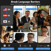 AI smart glasses breaking language barriers with real-time translation in 150+ languages including English, Spanish, and Japanese; powered by ChatGPT and DeepSeek with local processing via Bluetooth 5.4 and Wi-Fi